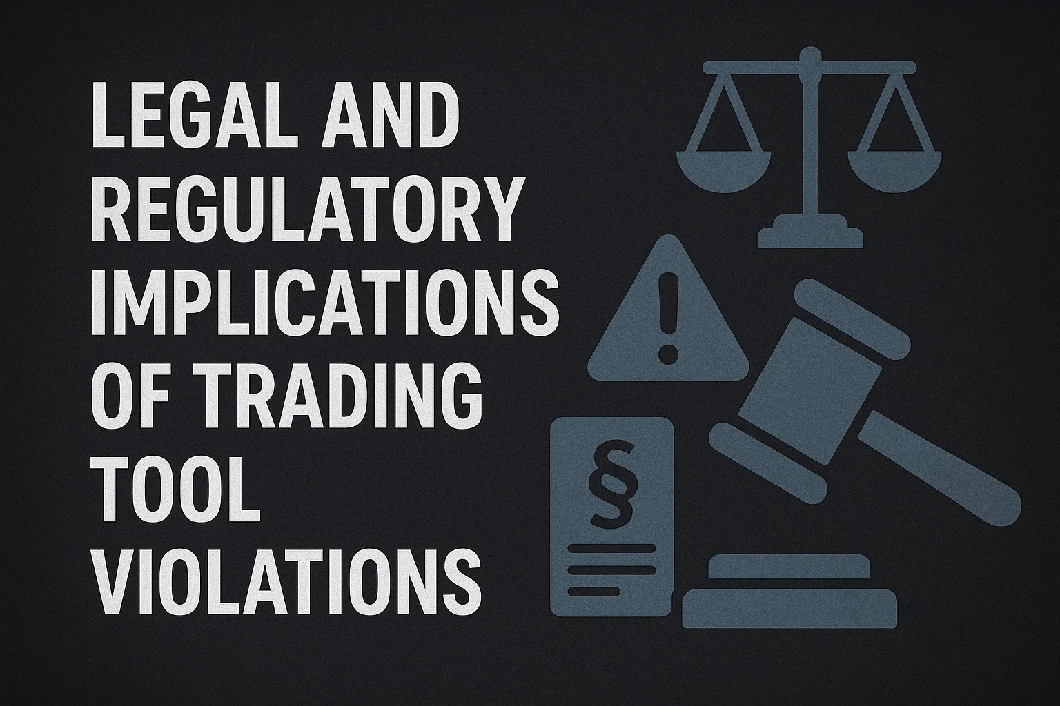 Legal and Regulatory Implications of Trading Tool Violations