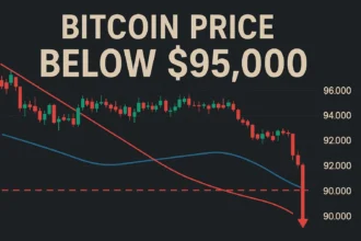 Bitcoin price below $95K