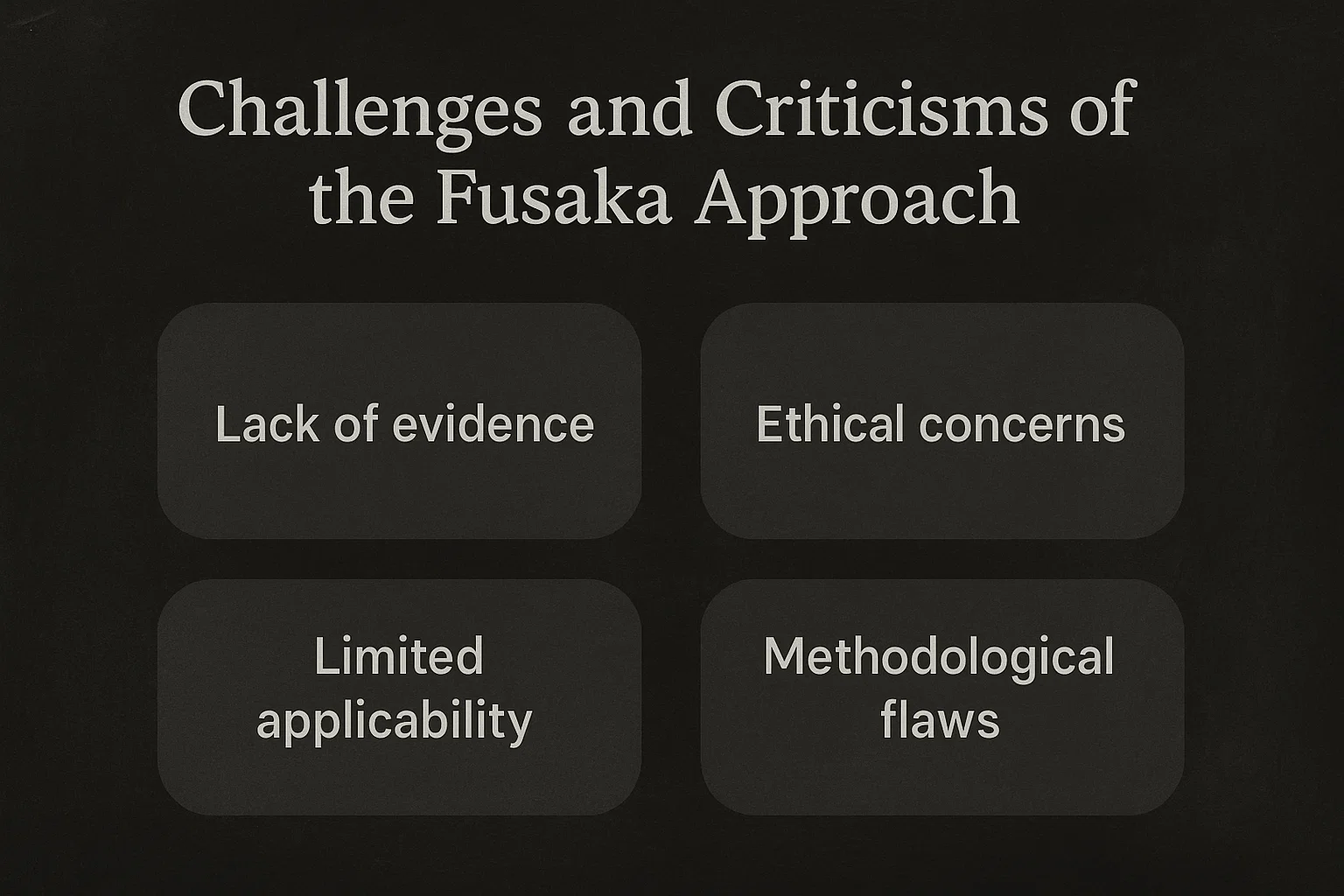 Challenges and Criticisms of the Fusaka Approach