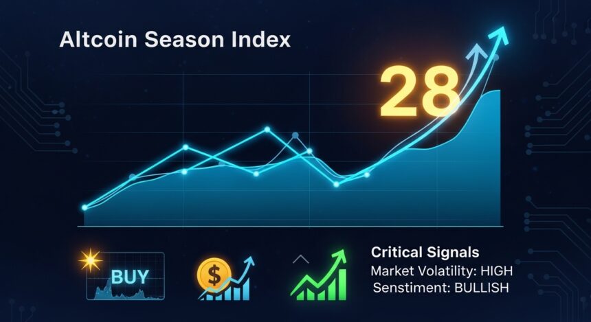 Altcoin Season Index Surges to 28, Triggering Critical Market Signals
