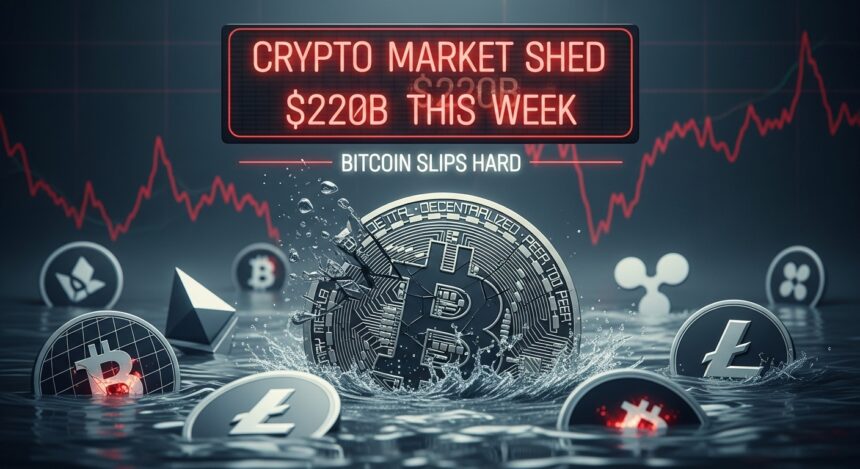 Crypto Market Shed $220B This Week as Bitcoin Slips Hard