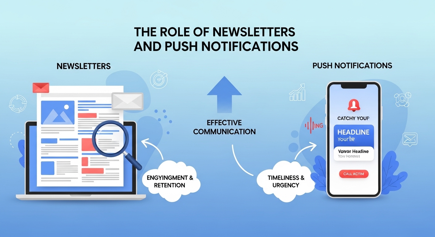 The Role of Newsletters and Push Notifications