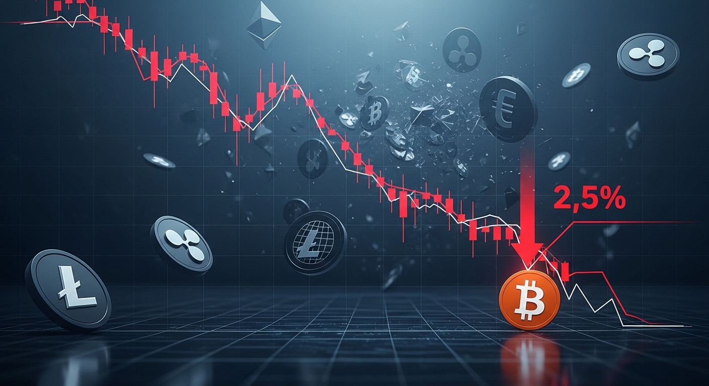 Crypto Markets Fall as Bitcoin Drops 2.5% Today
