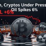 Bitcoin, Cryptos Under Pressure as Oil Spikes 6%