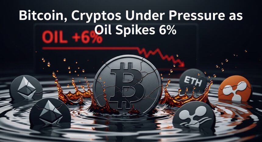 Bitcoin, Cryptos Under Pressure as Oil Spikes 6%